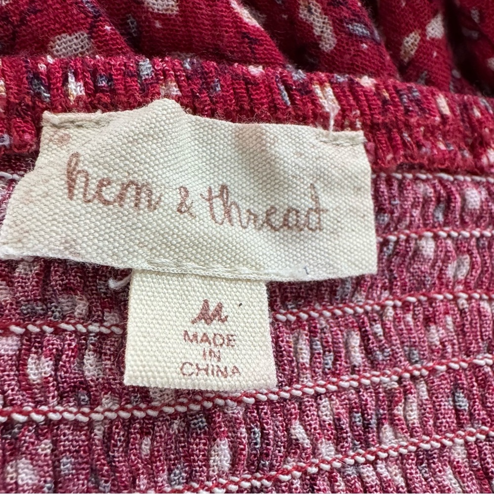 Hem & Thread Red And White Patterned Jumpsuit - image 8